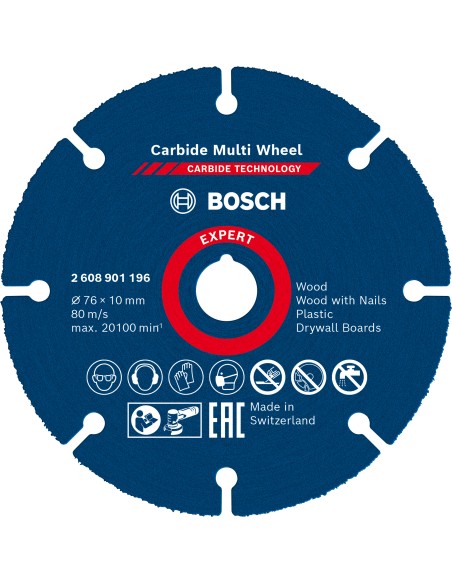 DISCO DE CORTE EXPERT CARBIDE MULTI WHEEL: 76 X 10MM